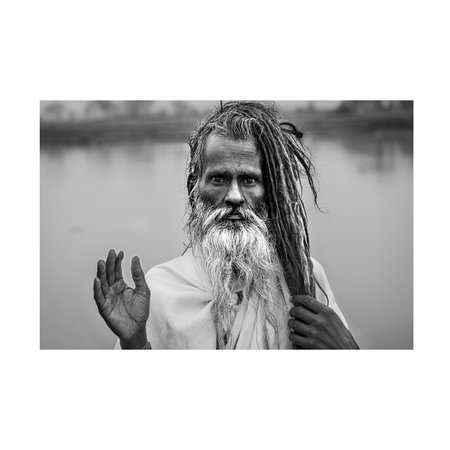 TRADEMARK FINE ART Rahulpurohit  'Portrait Of A Sadhu' Canvas Art, 30x47 1X14257-C3047GG